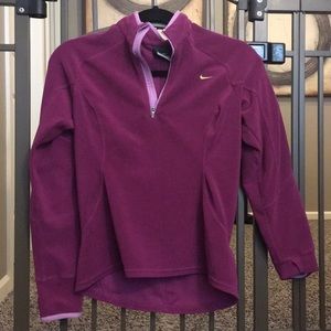 Fleece Nike half zip pull over